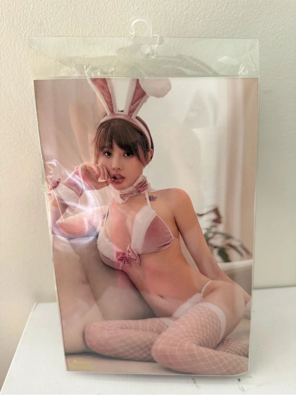 New in Box Pink Women's One Size Plush Pink Bunny Costume Lingerie Set